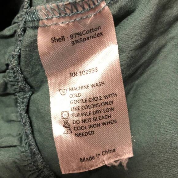 Peter Som Collective Puff Sleeve Dress Open Tie Back Cotton Mini Green Size 8 - Picture 11 of 13